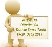 AÖL ve MAÖL 2012 – 2013 Öğretim Yılı 1. Dönem Sınav Tarihi